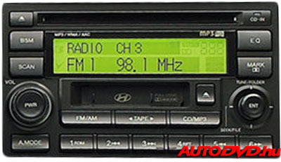 Hyundai 8 Pin CD tár csatlakozós (2005-2009)