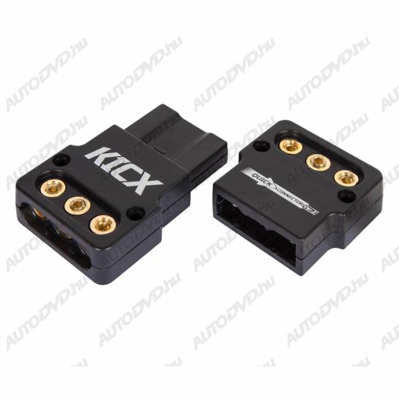 Kicx Quick Connector Tápkábel, erősítő csatlakozó, 3 pólusú