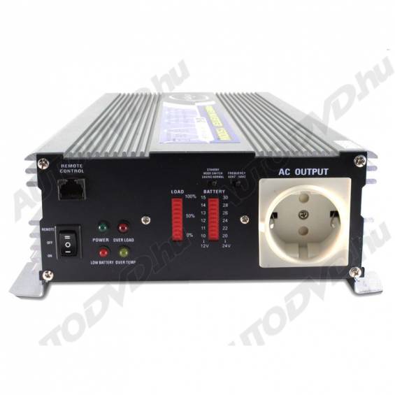 Feszültségátalakító, Szinuszos Inverter 24V 230V 1500W (SN-1500)