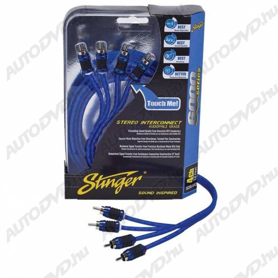 Stinger 6000 SI6417 5,2m Audiofil 4 csatornás RCA kábel