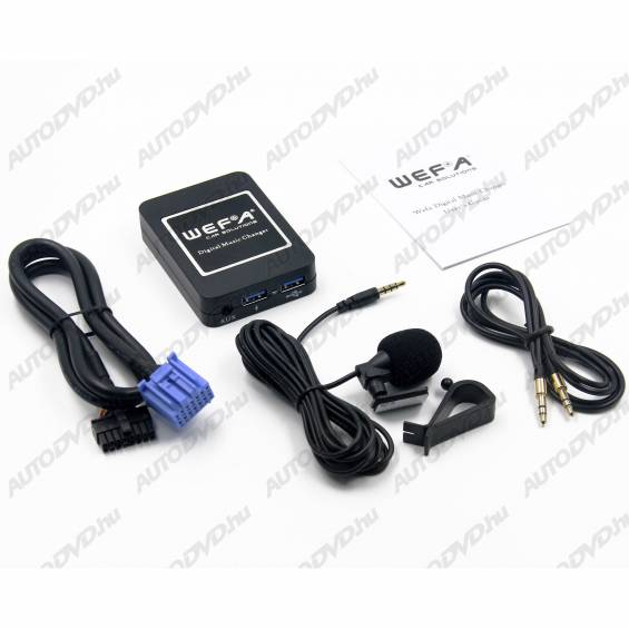 Wefa WF-606 Bluetooth/MP3/USB/AUX illesztő (Honda, 2.3)