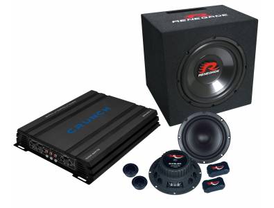 Renegade RX 6.2C 16,5cm-es hangszóró, mélyláda, erősítő hifi csomag, (390W RMS)