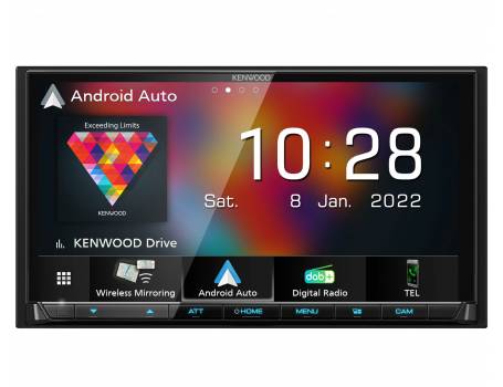 Kenwood DMX8021DABS 2 DIN Fejegység, CarPlay Wifi, Android Auto Wifi