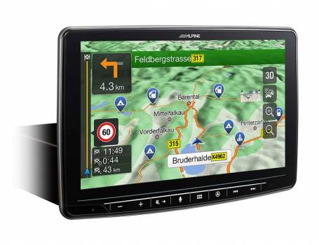 Alpine INE-F904DC 9"-os 1 DIN Fejegység, Lakóautó Navigáció, CarPlay, Android Auto