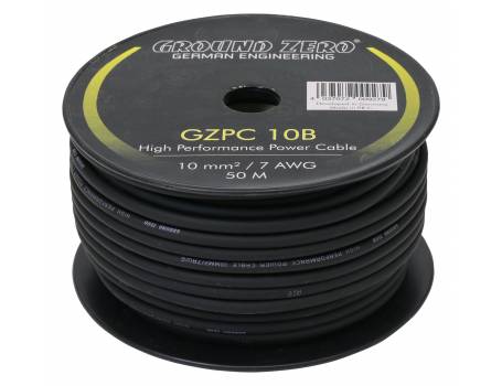 Ground Zero GZPC 10B erősítő tápkábel, fekete 10mm²