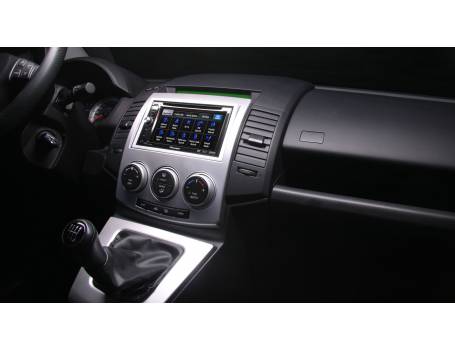 Mazda 5 1, 2 DIN autórádió beszerelő keret, ezüst (381170-10)