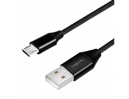 Micro USB kábel 1m, fekete (CU0144)