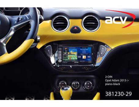 Opel Adam, Corsa E 2 DIN autórádió beszerelő keret, Fekete (281230-29)